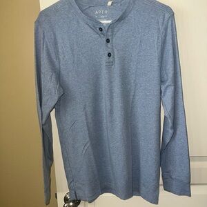 Apt. 9 Men's Blue Henley Shirt